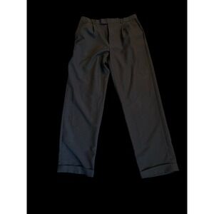 Michael Brandon Vintage Y2K Black Pleated Cuffed Dress Pants Mens 34x32